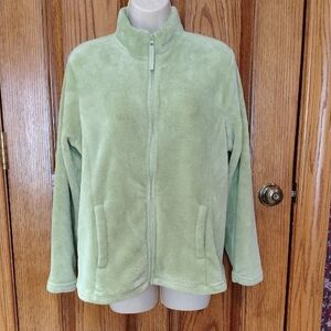 Mountain Lake Light Apple Green Teddy Jacket S
